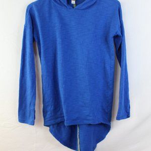 Tea Collection Royal Blue Tunic/ Swim Cover Up w/ Hood & Thumb Slits - Sz 12